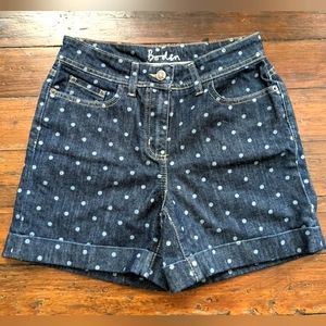 Boden Denim Polka Dot Shorts, Size 4